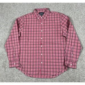 Bonobos Shirt Mens Extra Large‎ Pink Red Check Button Up Long Sleeve Slim Fit XL